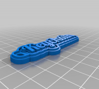 My Customized Multiline Tag or Keychain 3D model