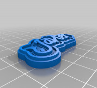 My Customized Multiline Tag or Keychain 3D model