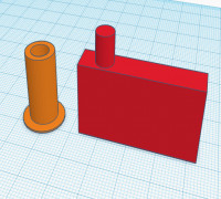 Glass door hinge 3mm 3D model