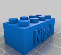 My Customized LEGO compatible Text Bricks 3D model