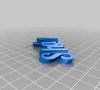 My Customized iamburny's v2  Text - Name Keyring / Keyfob 3D model