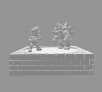 Mario V.S Bowser 3D model