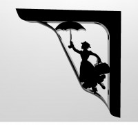 marie poppins shelf bracket 3D model