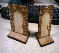 Tabletop Miniature Doorways - Closed 3D model
