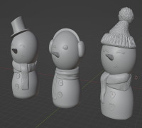Snowkid trio! 3D model