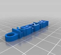 Kenzie2Customized Message Keychain 3D model