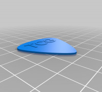 My Customized Very simple customisable plectrum 3D model