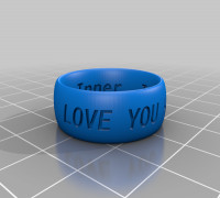 My Customized Engraved Rings 3D model