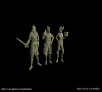 Simple characters pack 3D model