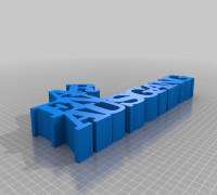 My Customized Variable WORD Sculpture 3D model
