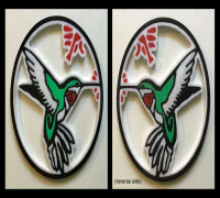 Hummingbird decoration 3D model