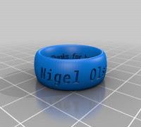 My Customized Engraved Rings 3D model