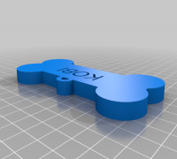My Customized Bone Dog Tag 3D model