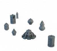 Lamps & Flags 3D model