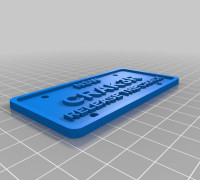 Crak3r number plate 3D model