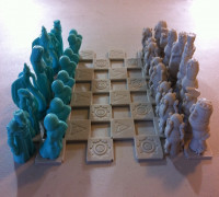 Robots Versus Wizards Chess Set 3D model