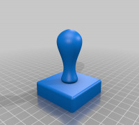 My Customized Custom Stamp with Exchangeable Text 3D model