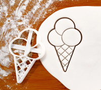 Ice cream cookie cutter 3D model
