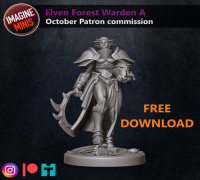 Elven Forest Warden - A 3D model