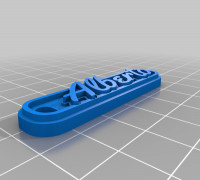 My Customized Multiline Tag or Keychain 3D model