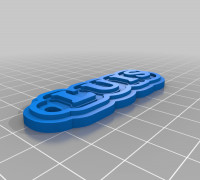 My Customized Multiline Tag or Keychain 3D model