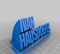 ivan Sweeping 2-line name plate (text) 3D model