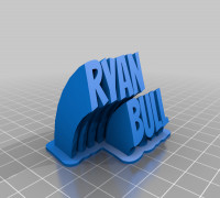 ryan Sweeping 2-line name plate (text) 3D model