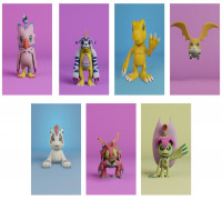 Digimon Adventure 1 pack 3D model