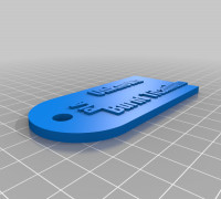 PLA Unknown Burnt Titanium Filament Sample Tag 3D model