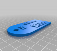 PLA Unknown White Filament Sample Tag 3D model