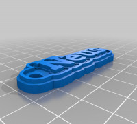 My Customized Multiline Tag or Keychain 3D model