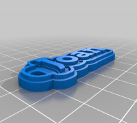 My Customized Multiline Tag or Keychain 3D model