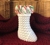 Knitted Stocking Container 3D model
