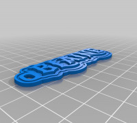 My Customized Multiline Tag or Keychain 3D model