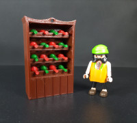 BOTTLE RACK WITH BOTTLES - COMPLEMENT FOR PLAYMOBIL 3D model