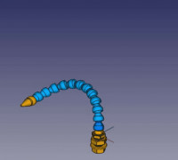 22mm Segment Hose - versatile function heads 3D model