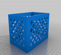 My Customized Lattice Box with solid bottom 3D model