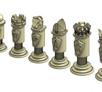 Chess Set 3D model