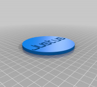 My Customized Customizeable Drink Coaster Justus 3D model