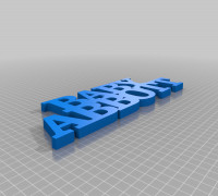 My Customized Variable WORD Sculpture 3D model