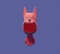 cute dog storage box 3D model