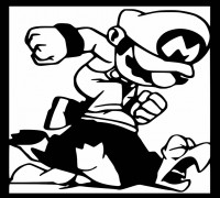 Mario stencil 12 3D model