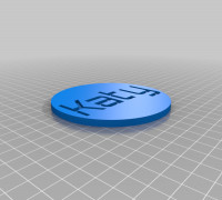 My Customized Customizeable Drink Coaster katy 3D model