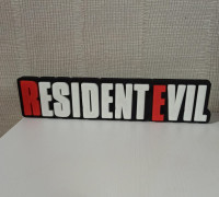 RESIDENT EVIL LOGO ( EASY PRINT ) 3D model