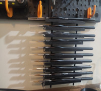Numbered brush holder 3D model