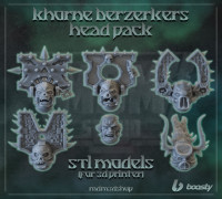 Khorne Berzerk Heads 3D model