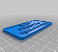 JL3DP Licence Plate 3D model