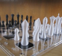 2h vase mode - sequential printing - Chess Set! 3D model