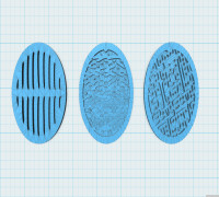 3 coasters with patterns 3D model