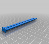 US 6 straight Knitting Needles 3D model